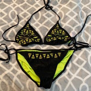 Black & Yellow Bathing Suit